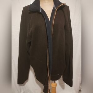 MEN'S vintage Tommy Hilfiger XL brown cardigan style jacket